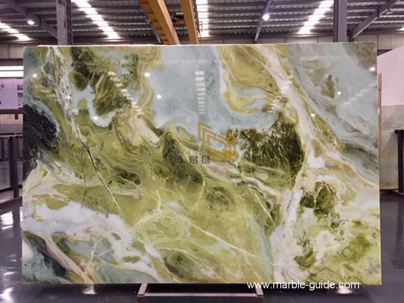 Dreaming green marble slab 05