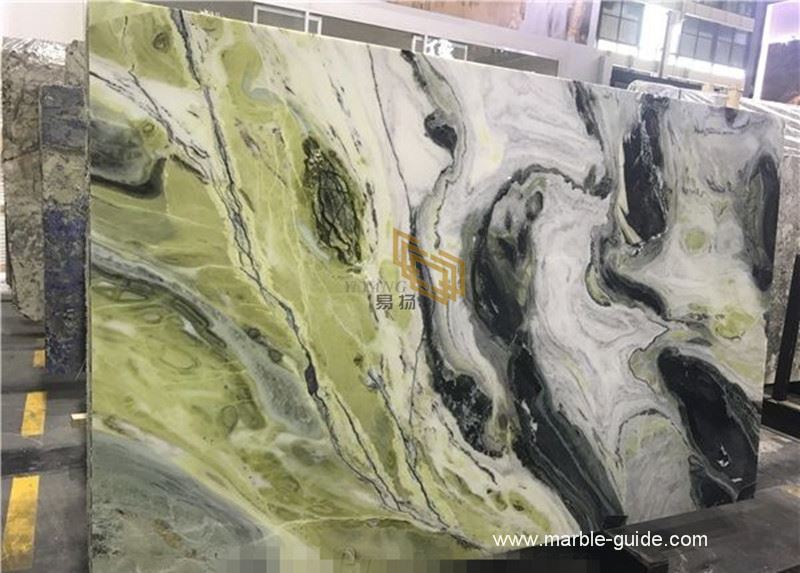 Dreaming green marble slab 04