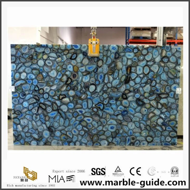 Blue Marble Slab/ Blue Agate Marble Rock Stone With Discount Cost