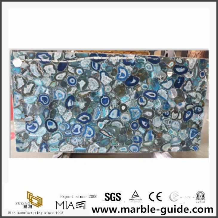 Blue Marble Slab/ Blue Agate Marble Rock Stone With Discount Cost