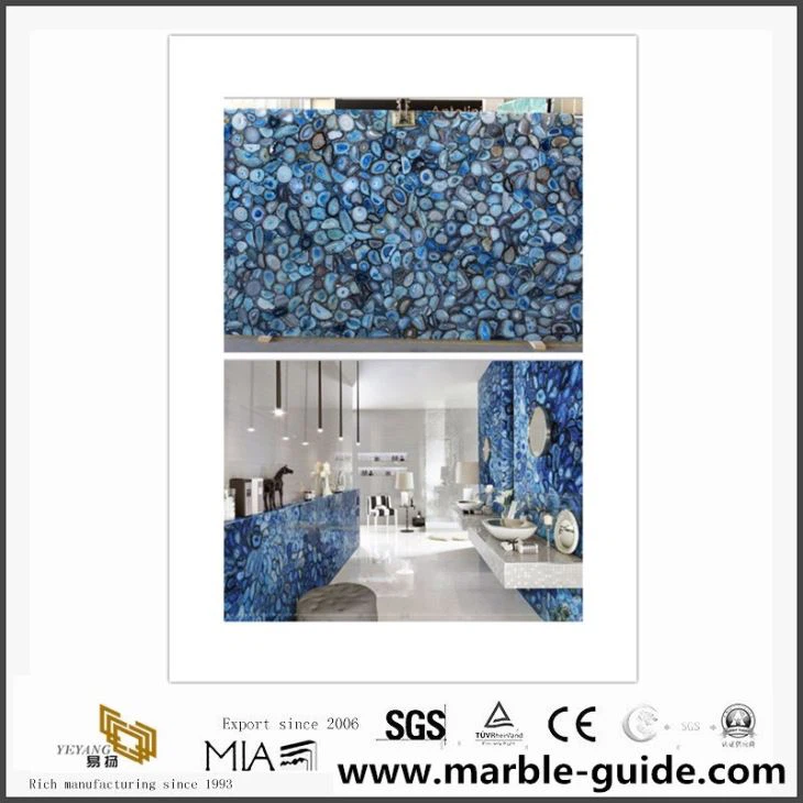 Blue Marble Slab/ Blue Agate Marble Rock Stone With Discount Cost