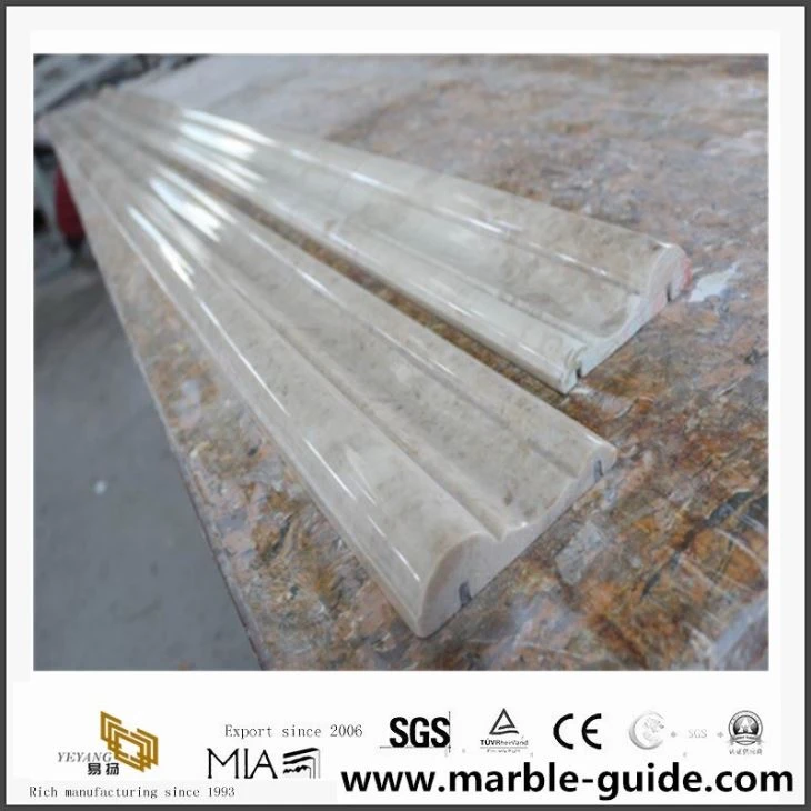 Custom White Limestone Marble Tile Trim Edging For Projects