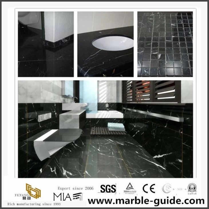 Nero Marquina Marble For Bathroom Countertop With China Manufactory Cheap Price