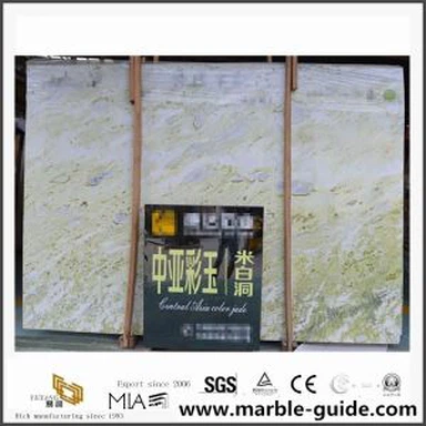 Čína nízka cena Zelené žily bieleho nefritu mramorovej dosky pre domácu dekoráciu